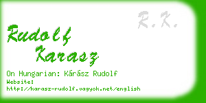 rudolf karasz business card